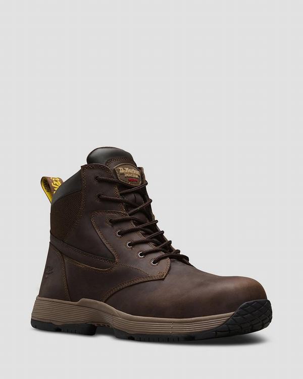 Dr Martens Dámské Pracovní Boty Corvid Safety Toe Hnědé, CZ-206874